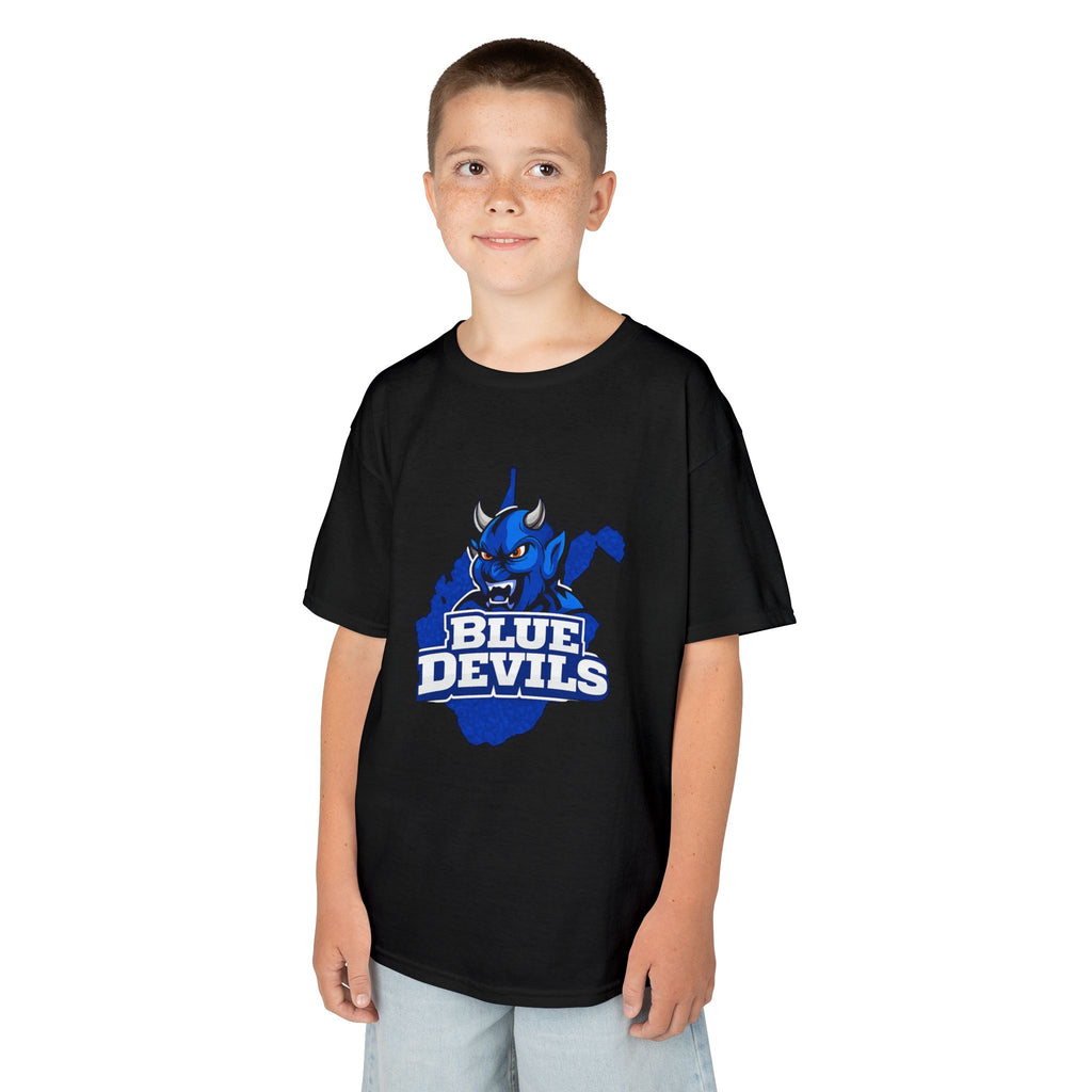 Kids Blue Devils Mascot T‑Shirt — Youth Team Spirit Tee