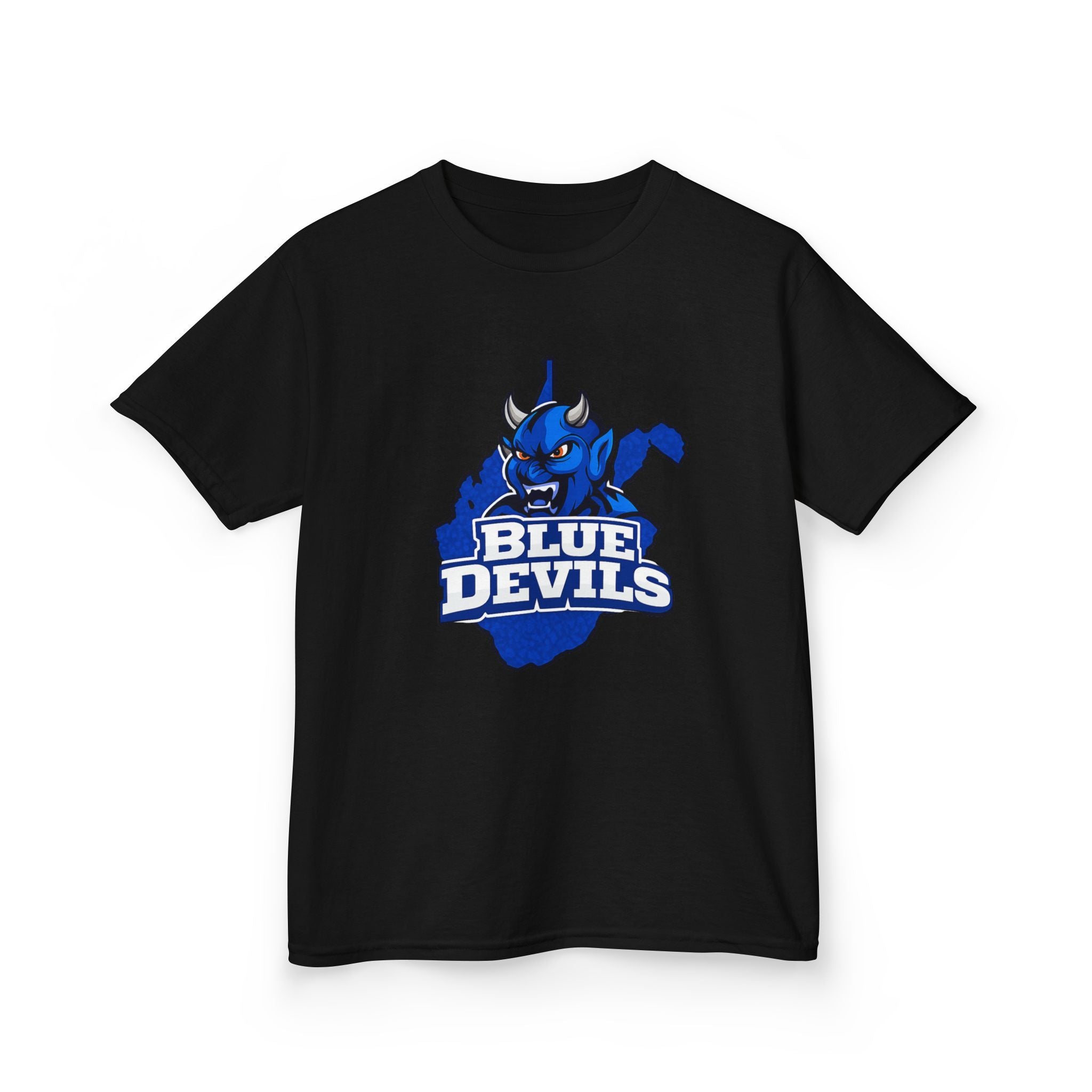 Kids Blue Devils Mascot T‑Shirt — Youth Team Spirit Tee