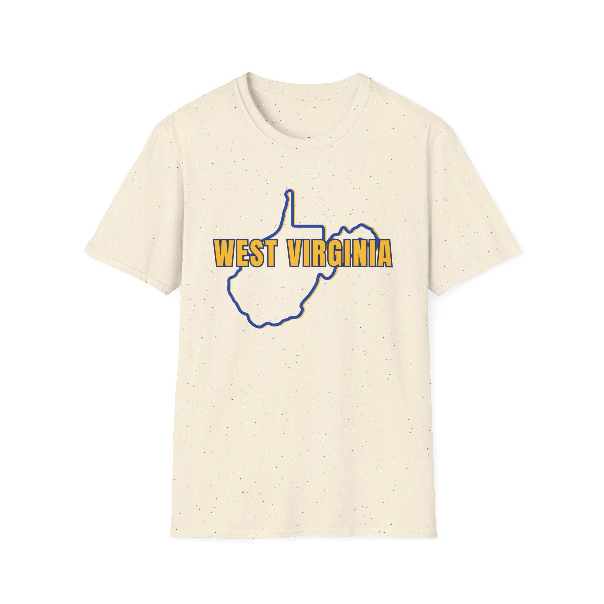 West Virginia Outline T-Shirt — State Pride Tee with "West Virginia" Text
