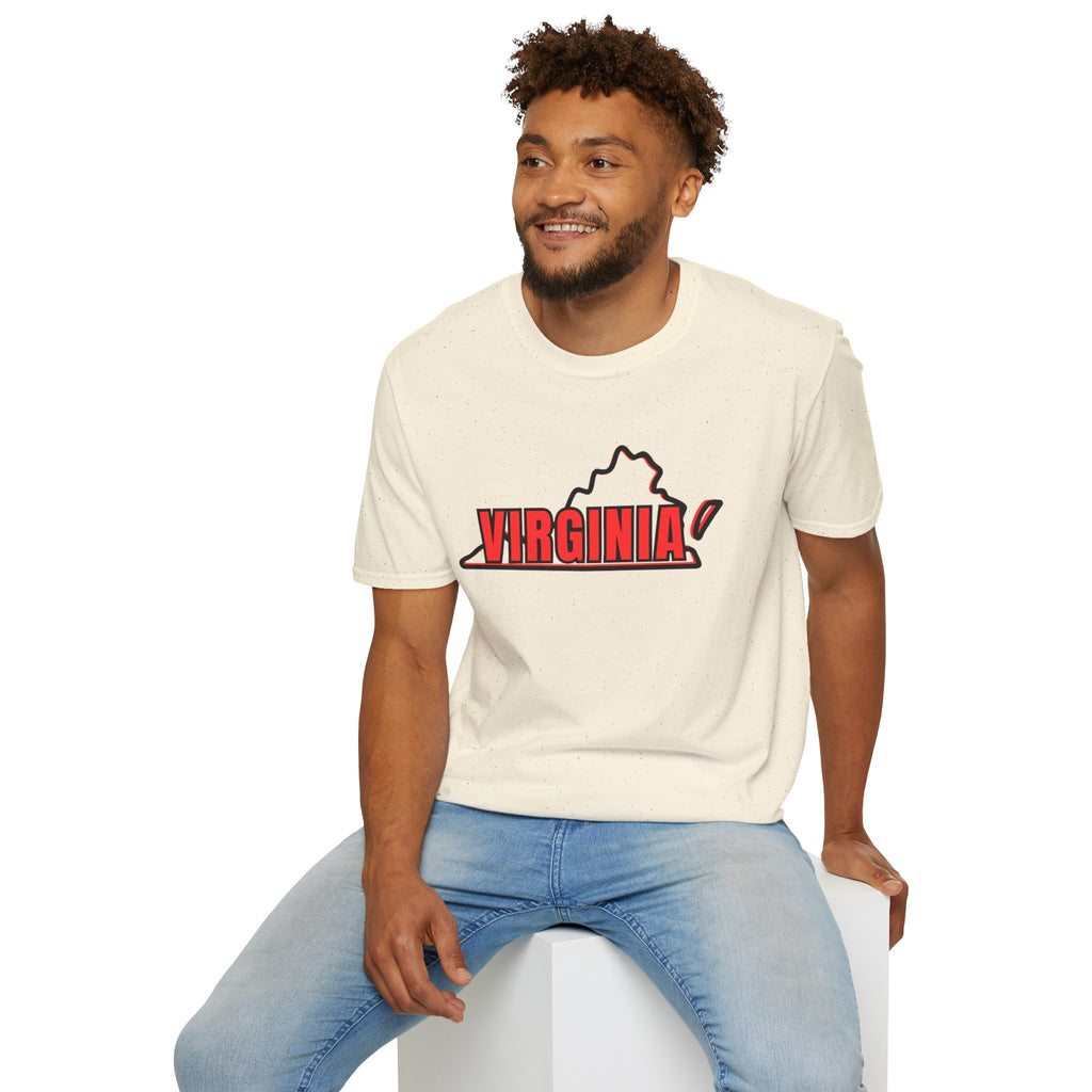 Virginia Outline T-Shirt — State Pride Tee with "West Virginia" Text