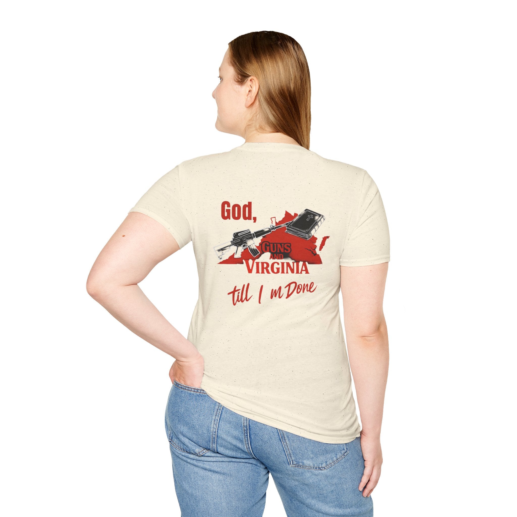 Virginia Outline T-Shirt — State Pride Tee with "West Virginia" Text