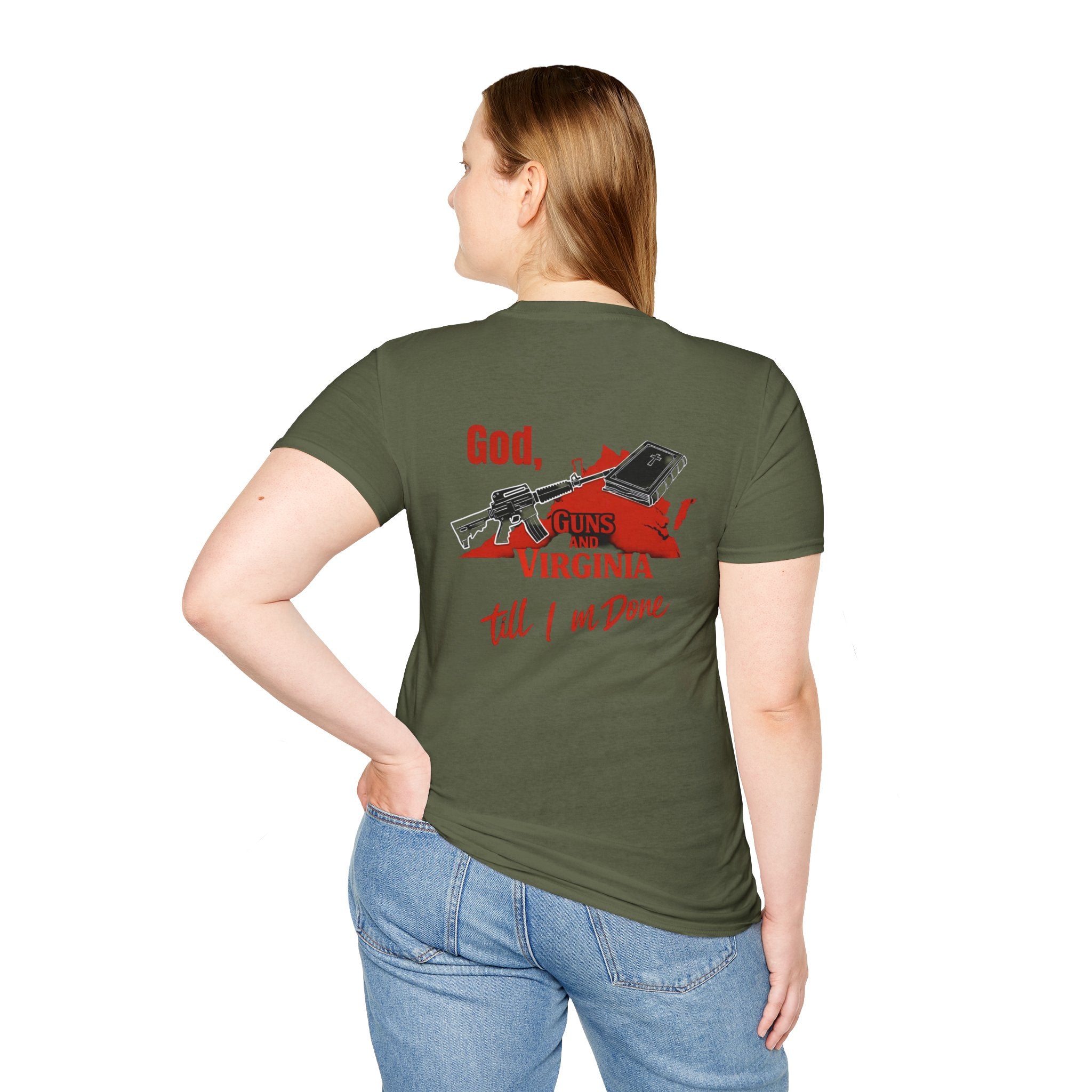 Virginia Outline T-Shirt — State Pride Tee with "West Virginia" Text