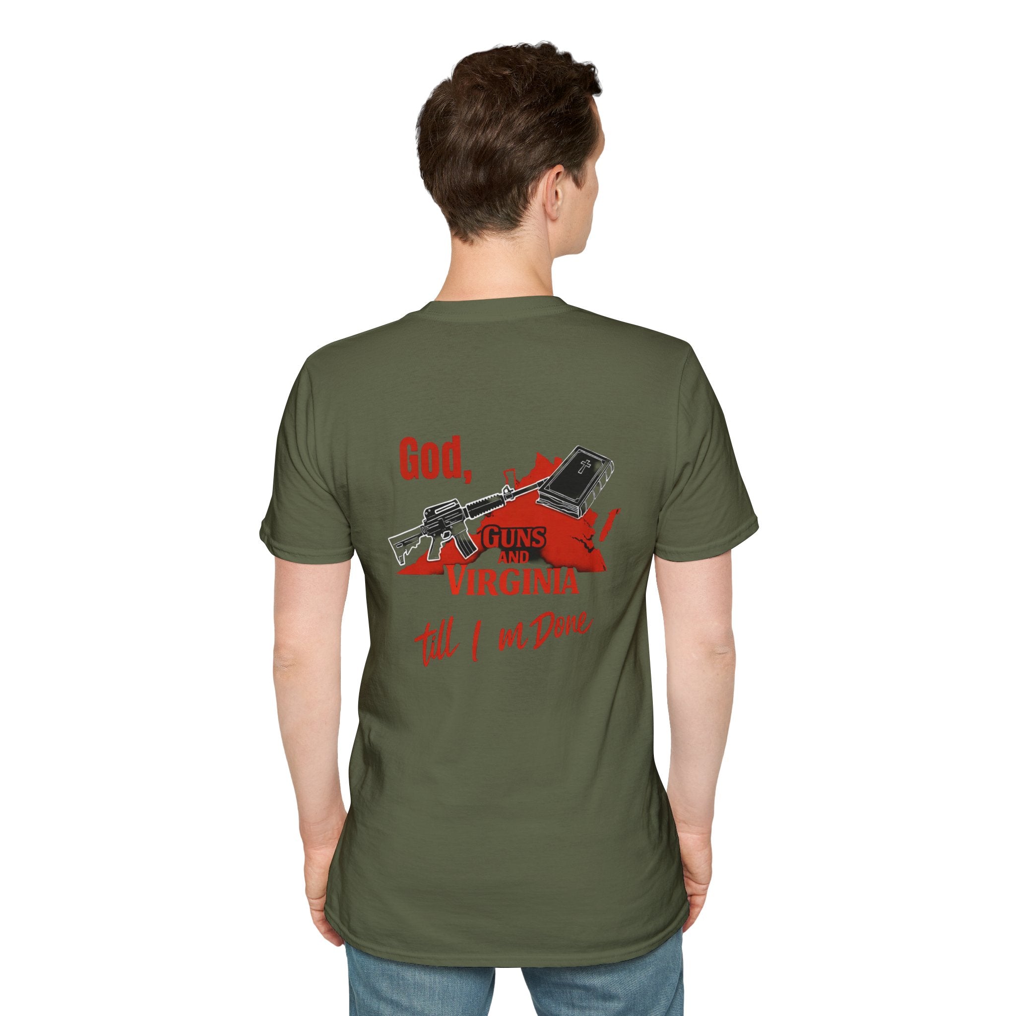Virginia Outline T-Shirt — State Pride Tee with "West Virginia" Text