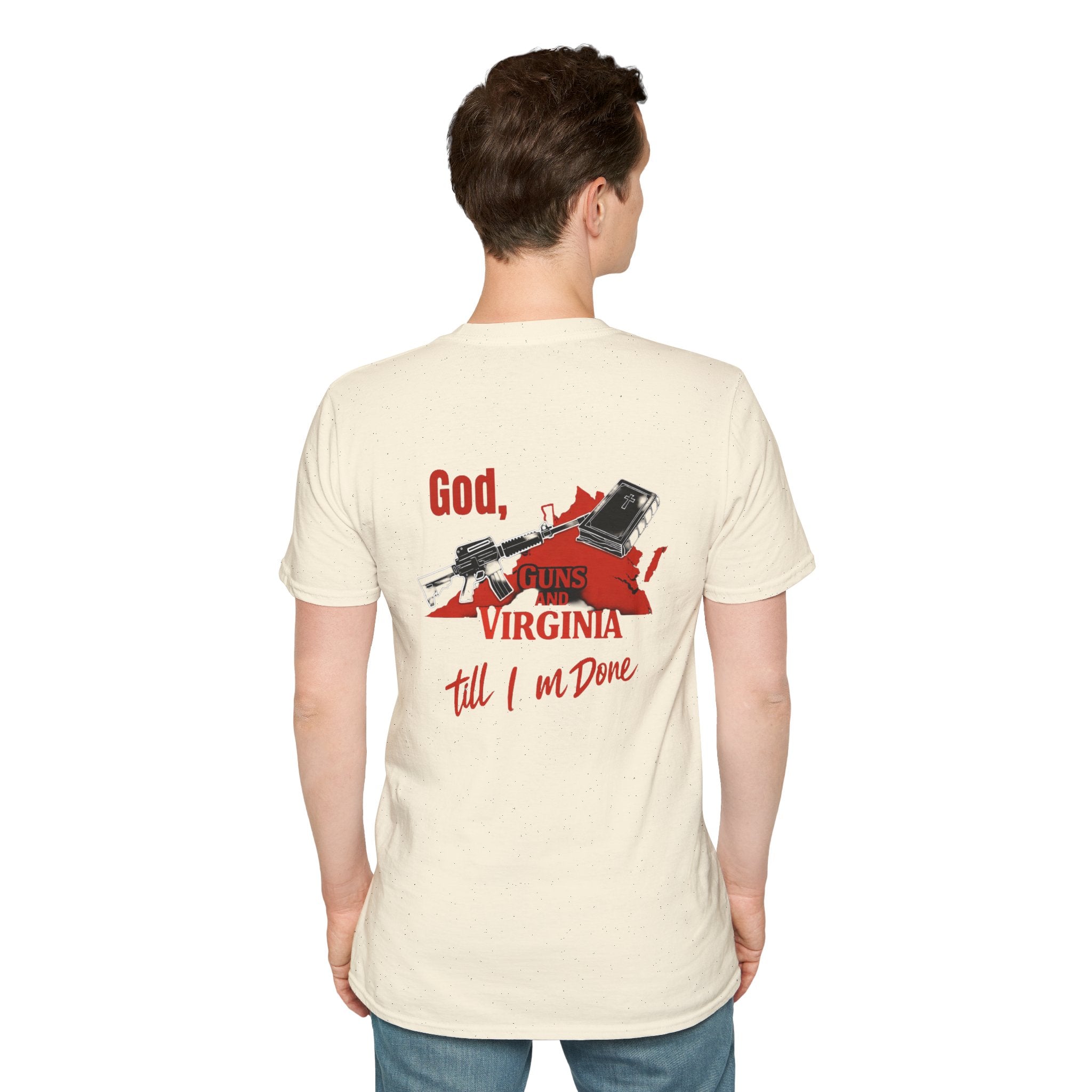 Virginia Outline T-Shirt — State Pride Tee with "West Virginia" Text