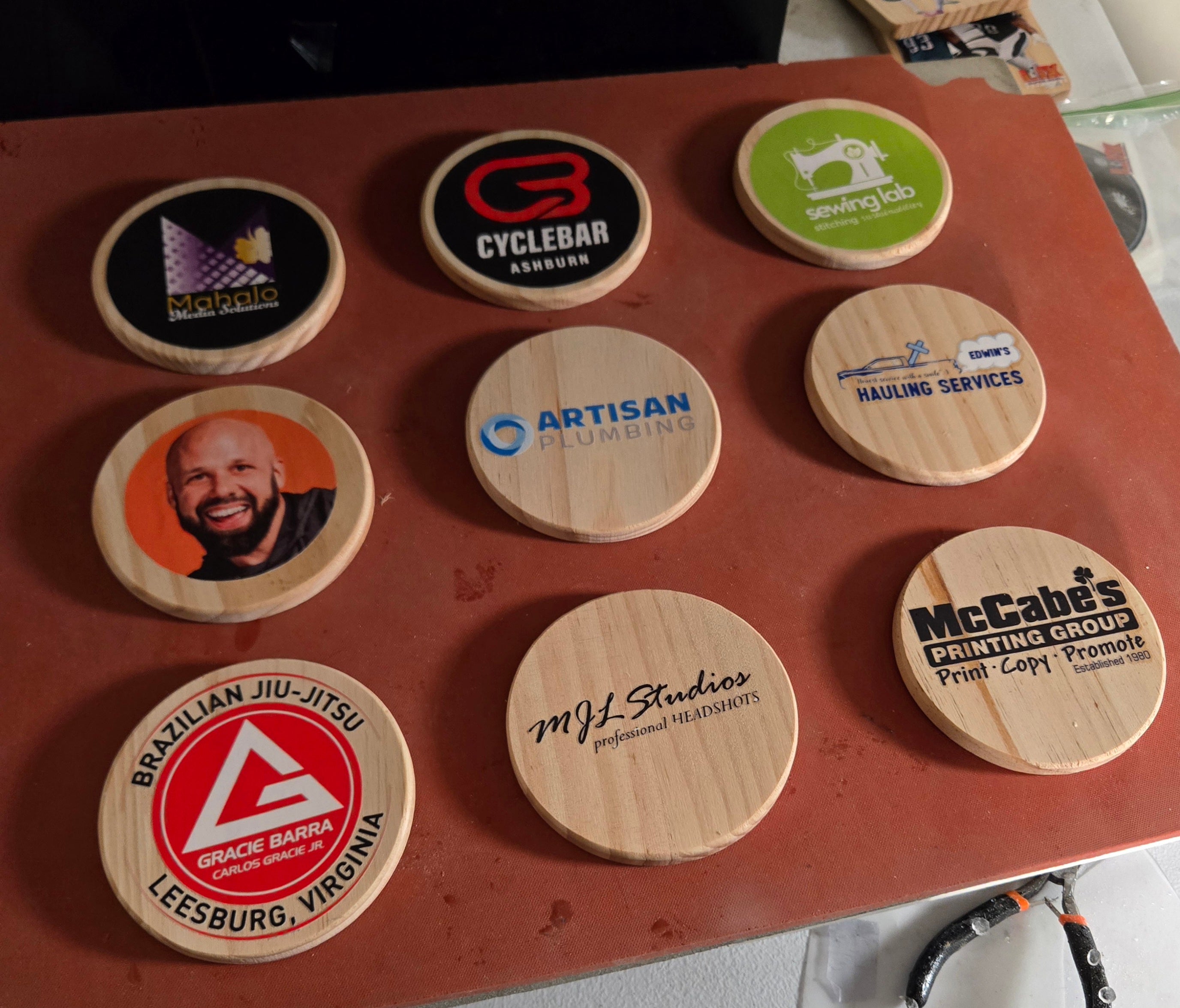 Custom Round coasters w/Epoxy