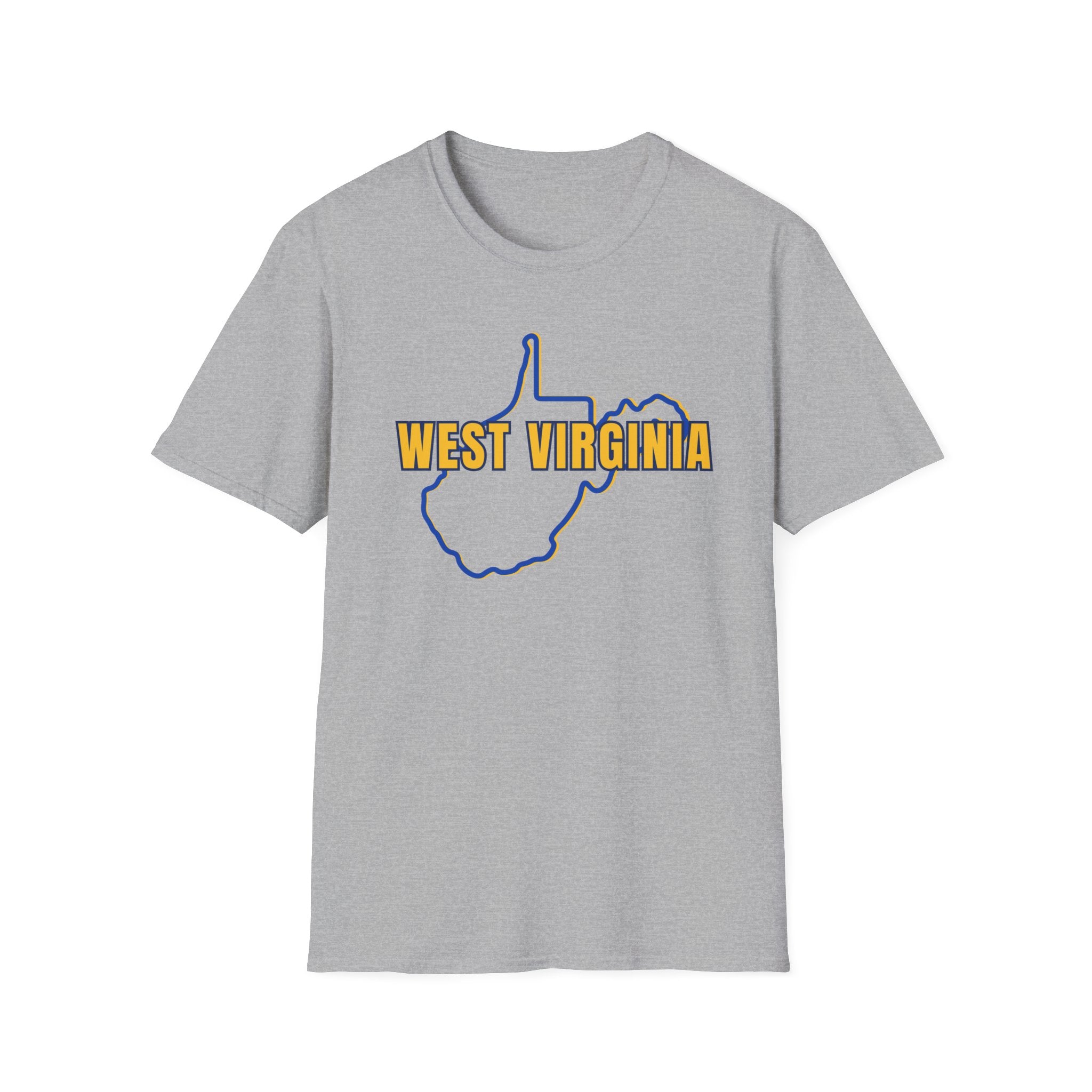 West Virginia Outline T‑Shirt – "God, Guns and West Virginia Till I'm Done" Graphic Tee