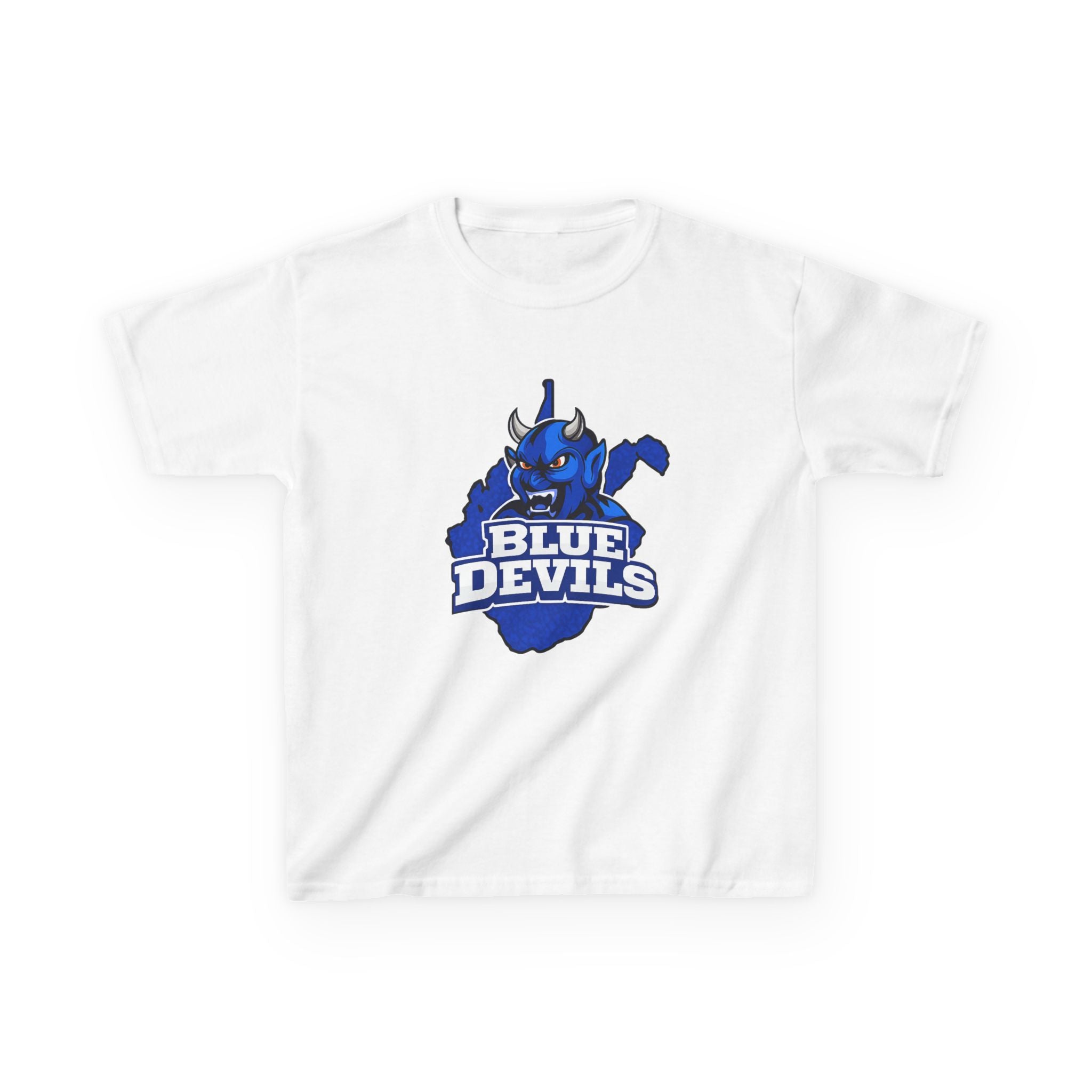 Kids Blue Devils Mascot T‑Shirt — Youth Team Spirit Tee
