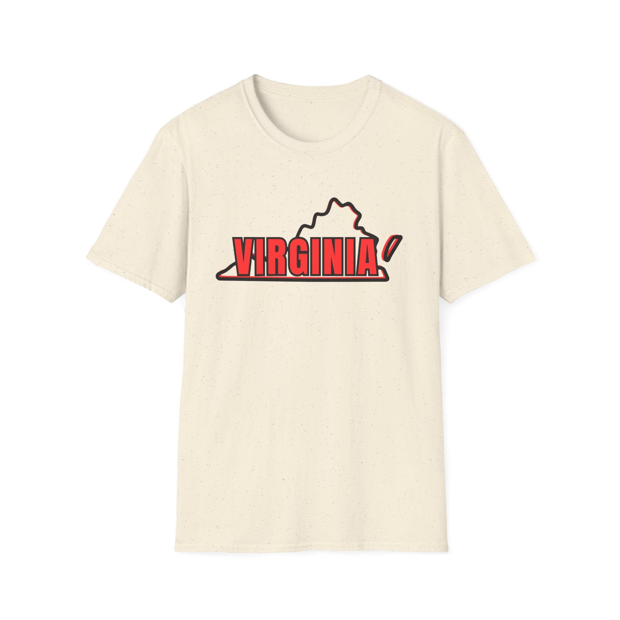 Virginia Outline T-Shirt — State Pride Tee with "West Virginia" Text